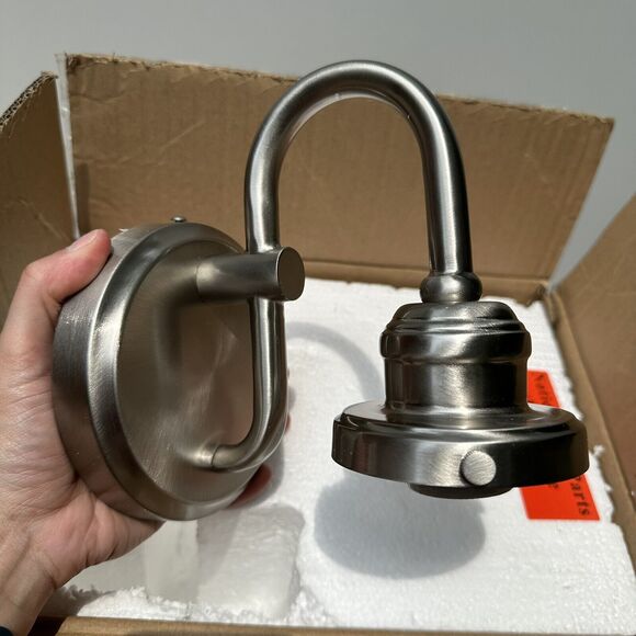 Capital Lighting 8301-128 Brushed Nickel Baxter 1-Light Bath Sconce Milk Glass - Picture 3 of 16